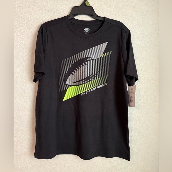 Athletic Works Boys Black and Green Graphic Tee size XL 14/16-NWT - Picture 3 of 3